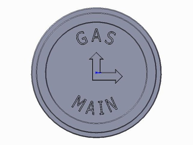 Marker Plate Mains Gas